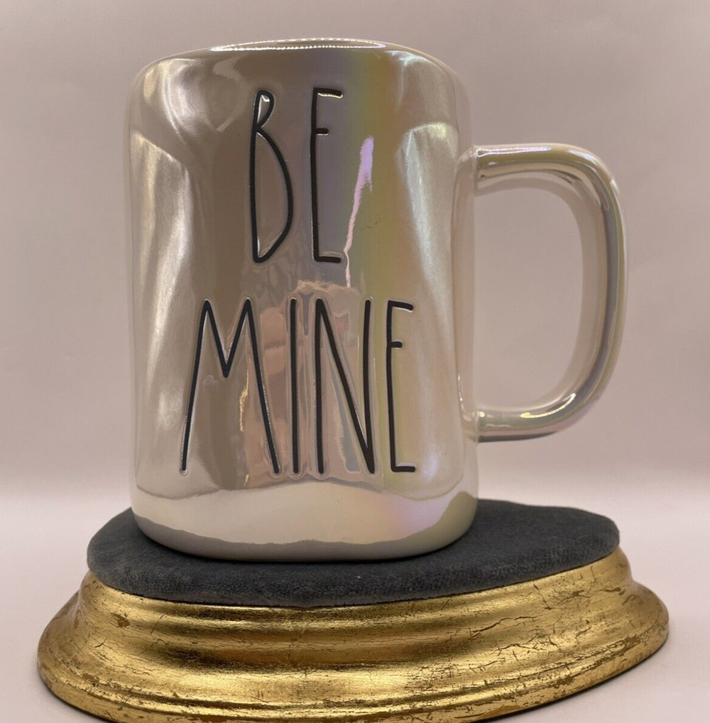 Rae Dunn Iridescent Valentine's Day "BE MINE" Mug- Pre-owned